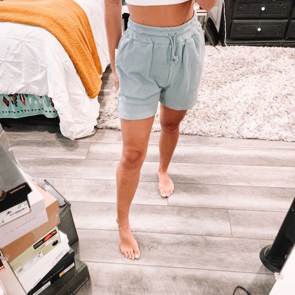 NWT Boutique Blue Waffle Knit Shorts!! - Picture 7 of 10